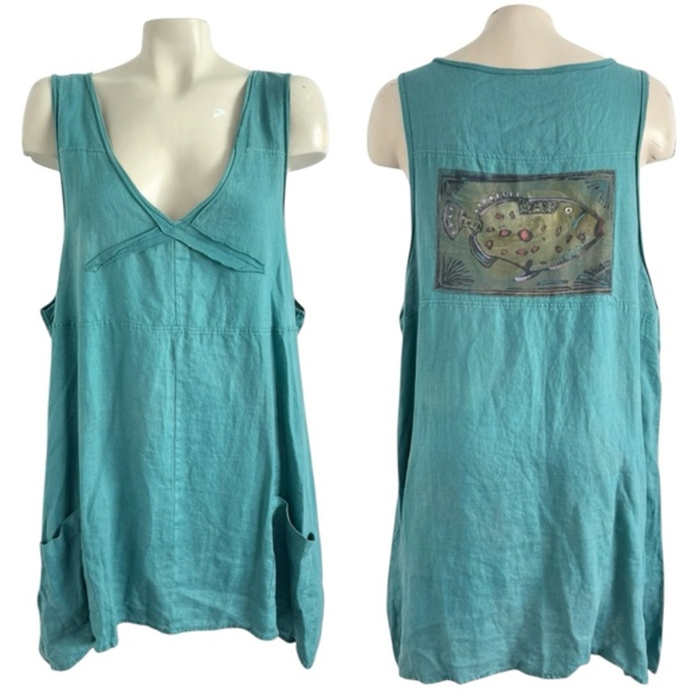 BLUE FISH CLOTHING TUNIC JUMPER TOP DRESS ONE A KIND RARE SZ 1 / UP TO US SZ 16
